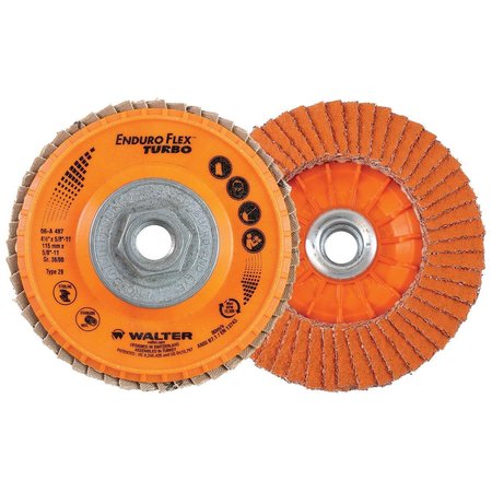 WALTER SURFACE TECHNOLOGIES Enduro Flex Turbo 4-1/2 in. x 5/8-11 T29 Grit 36/60 06A487
